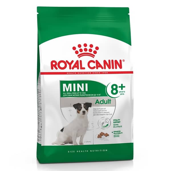 ROYAL CANIN SHN MINI ADULT 8+ sausā suņu barība 8kg